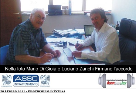 AssoDeeJay - Mario Di Gioia e Luciano Zonchi firmano l'accordo